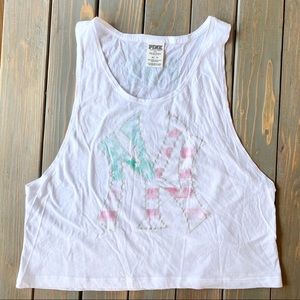 VS PINK New York Yankees MLB Crop Tank sz XS